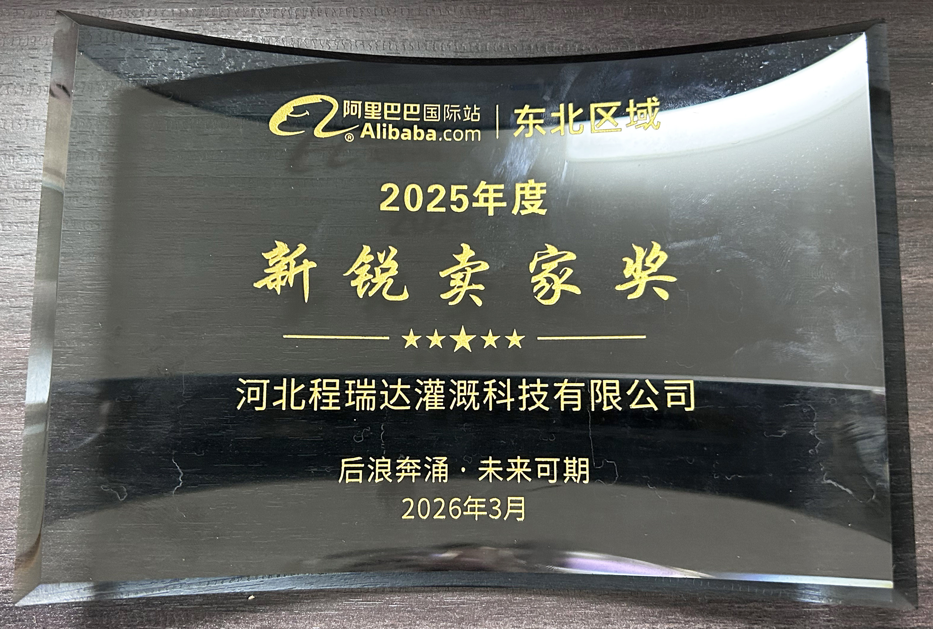 双鸭山程瑞达灌溉 | 荣获阿里国际站新锐卖家奖